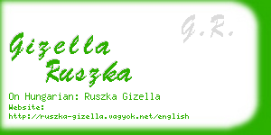 gizella ruszka business card